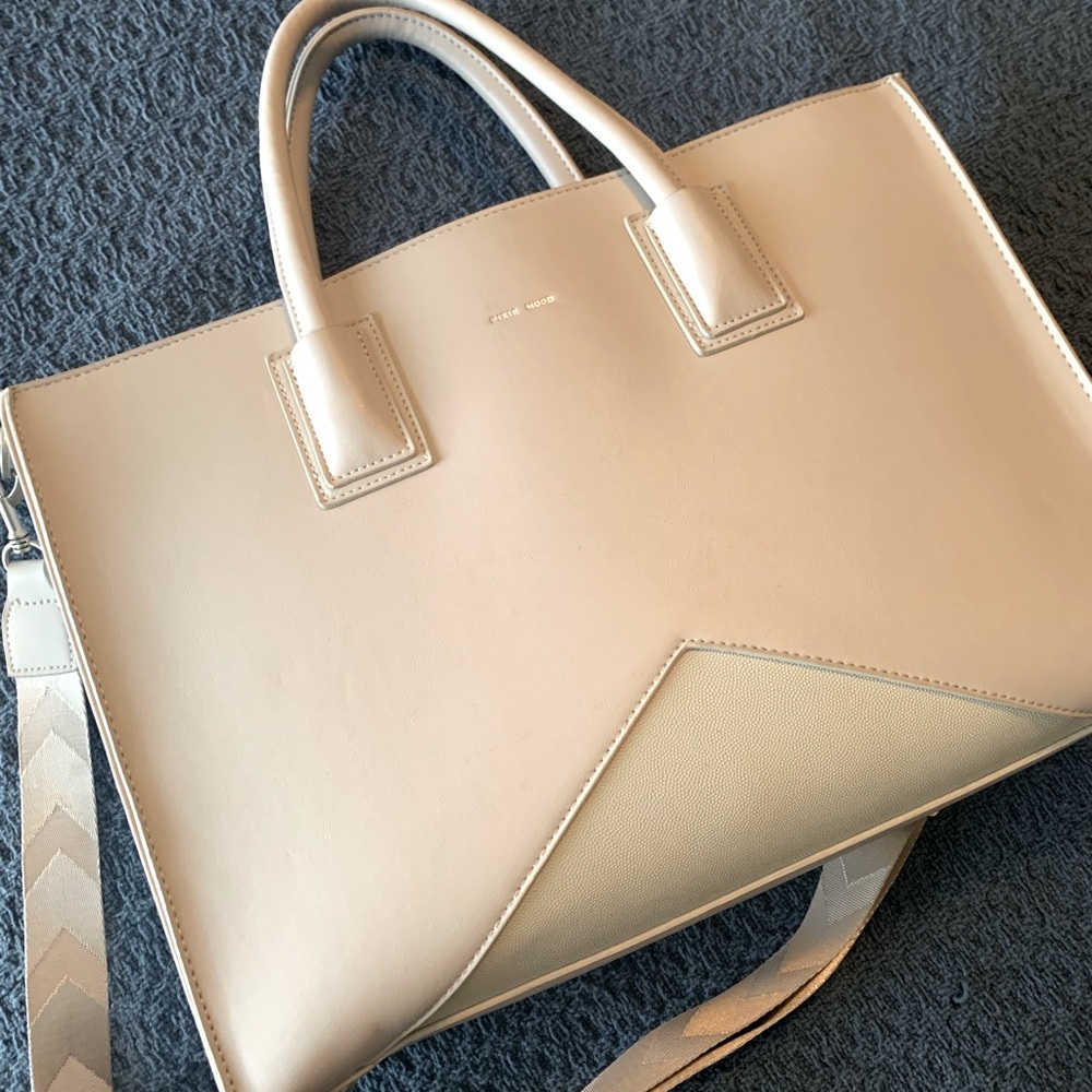 Nice Tote with short handles & 1 long adjustable handle